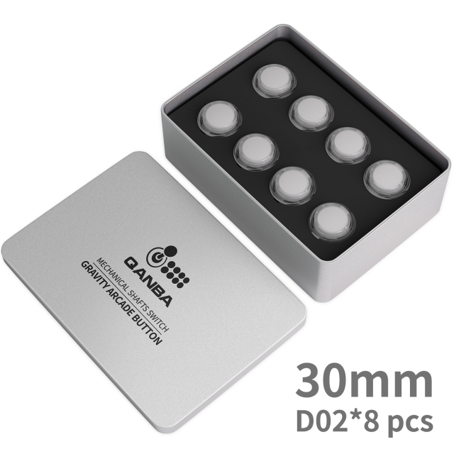 QANBA Gravity KS Mechanical Shafts Silent Pushbutton 30mm 24mm Snap-In (Boxed）