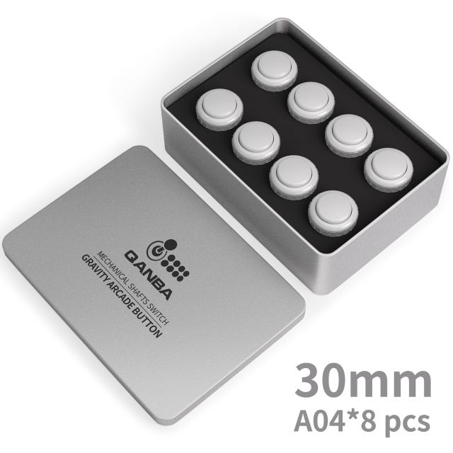 QANBA Gravity LX Clear 30mm Mechanical Pushbutton switch  Button【8 pieces in box】
