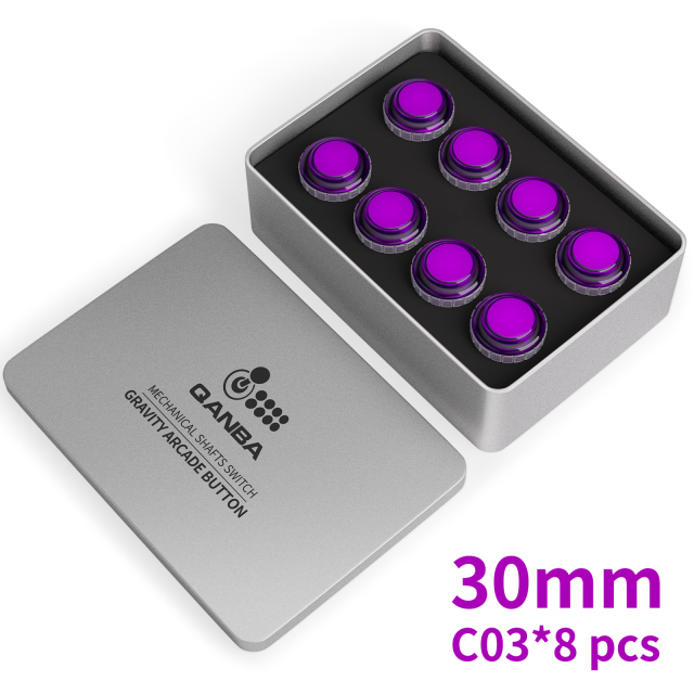 QANBA Gravity LX Clear 30mm Mechanical Pushbutton switch  Button【8 pieces in box】