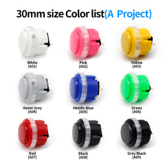 QANBA Gravity LX Clear 30mm Mechanical Pushbutton switch Arcade buttons