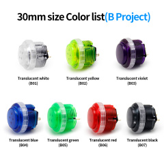 QANBA Gravity LX Clear 30mm Mechanical Pushbutton switch Arcade buttons