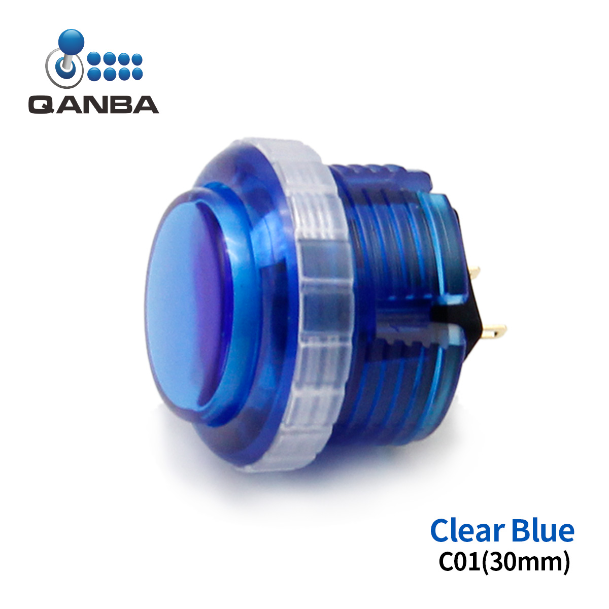 QANBA Gravity LX Clear 30mm Mechanical Pushbutton switch Arcade buttons