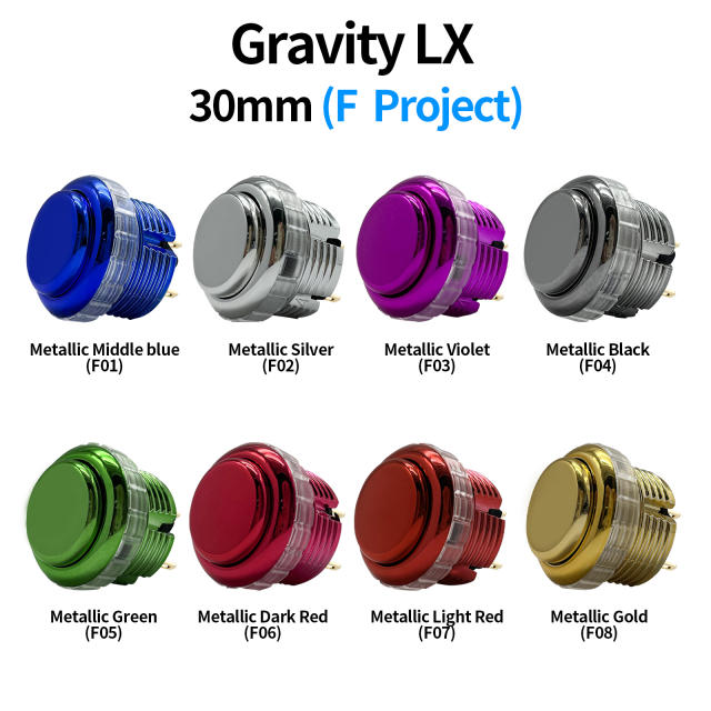 QANBA Gravity LX Metallic color 30mm Mechanical shaft  Arcade buttons