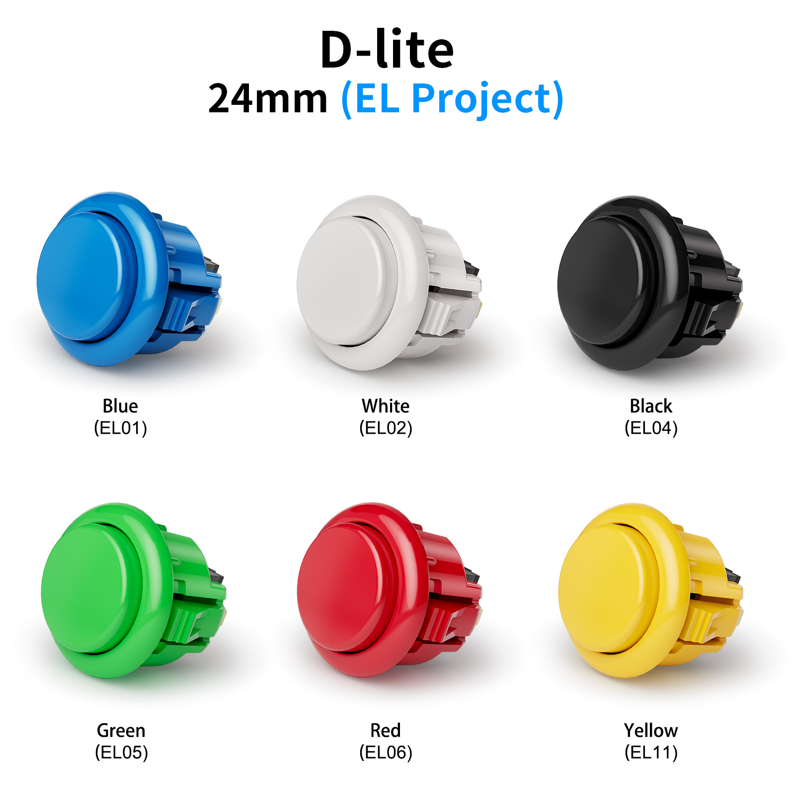 Qanba D-lite Arcade buttons 30mm and 24mm