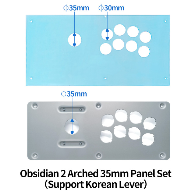 Qanba Q7 Obsidian 2 Transparent Plexi Cover Panel Acrylic and bracket steel plates