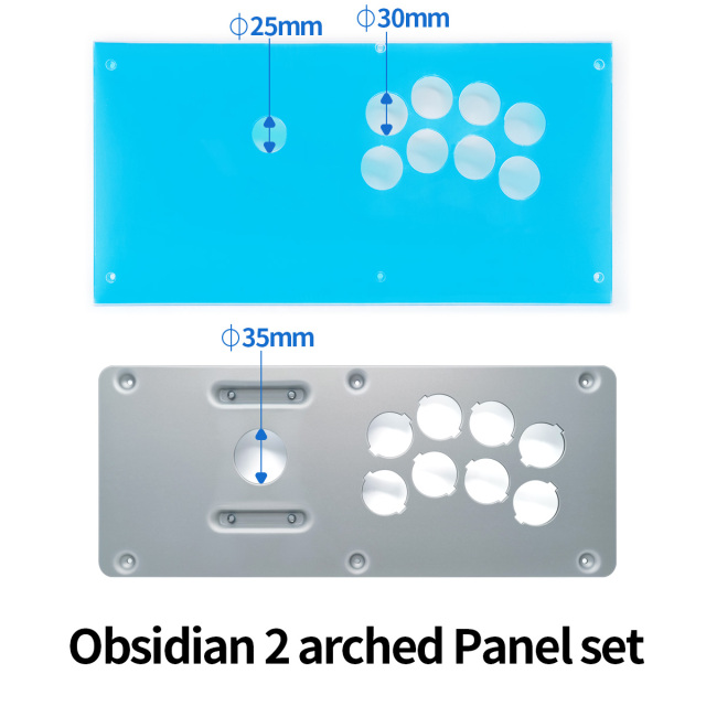 Qanba Q7 Obsidian 2 Transparent Plexi Cover Panel Acrylic and bracket steel plates