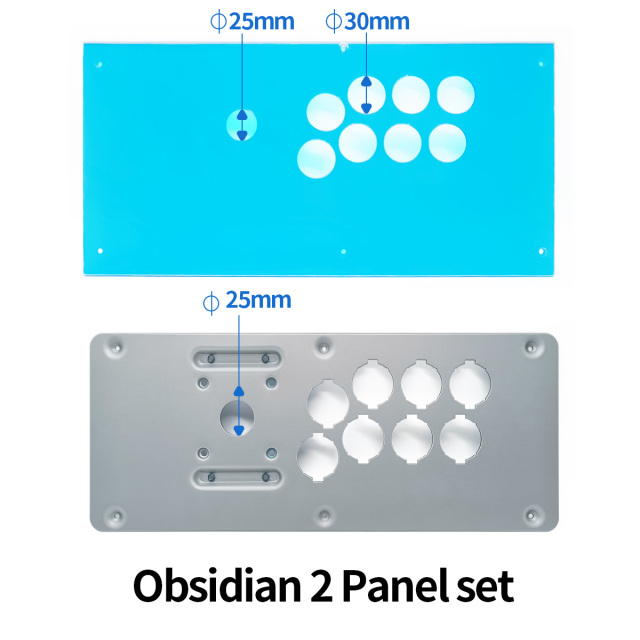 Qanba Q7 Obsidian 2 Transparent Plexi Cover Panel Acrylic and bracket steel plates