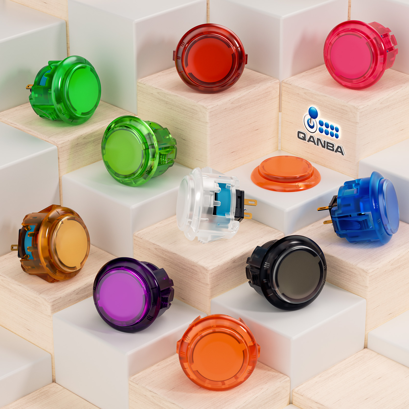 Qanba Gravity KT 24φ 14個セット Qanba Gravity KT 24φ 14個セット Qanba Gravity KT Arcade buttons
