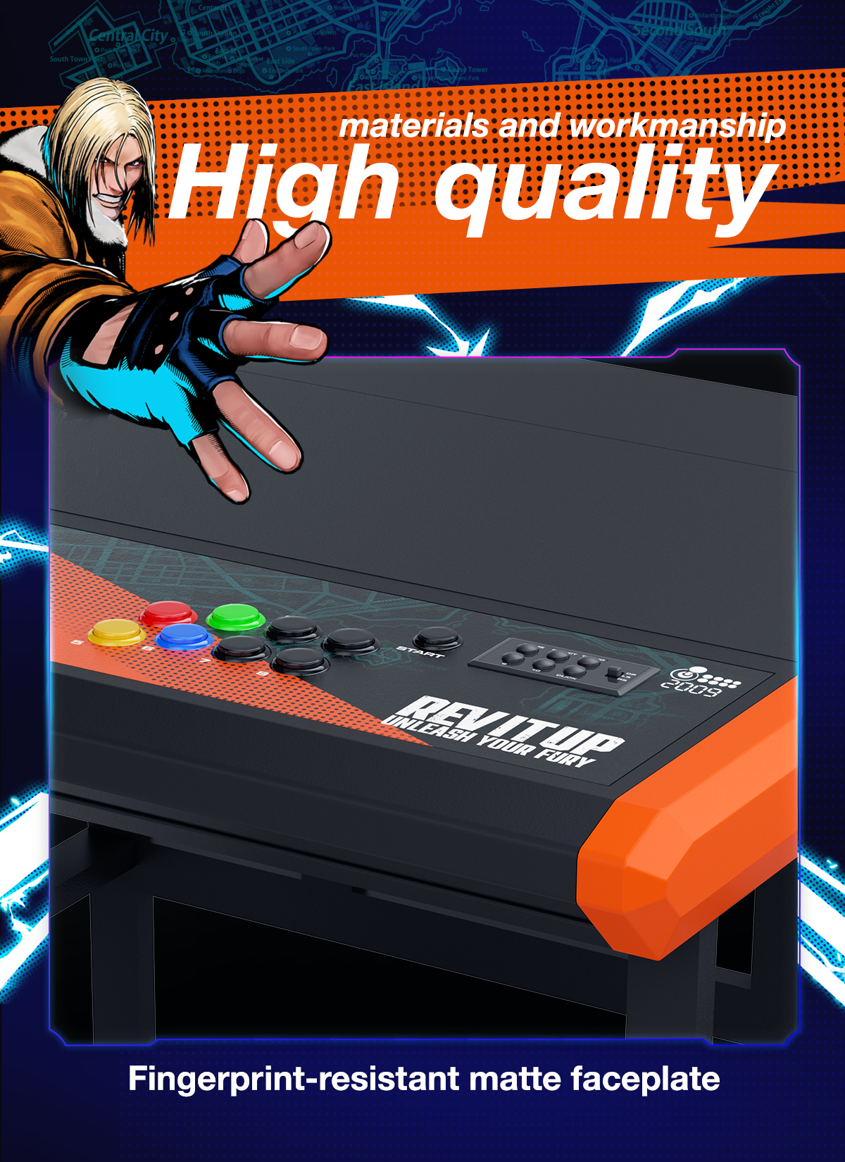 [QANBA×SNK] Fatal Fury: City of the Wolves 2009 Arcade Stick Desk Limited Edition