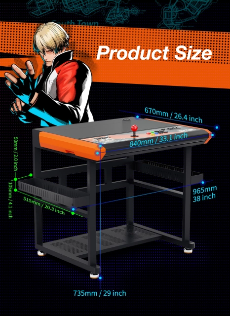 [QANBA×SNK] Fatal Fury: City of the Wolves 2009 Arcade Stick Desk ...