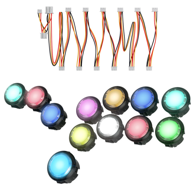 Qanba Gravity KS RGB LED illuminated buttons