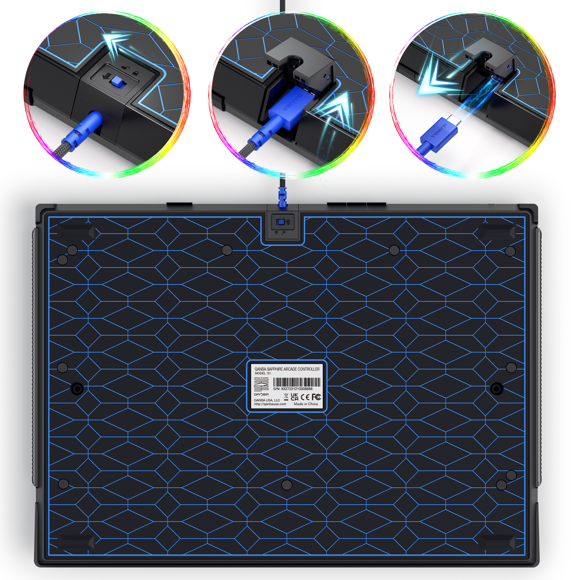 QANBA SAPPHIRE S1  Leverless Arcade Controller