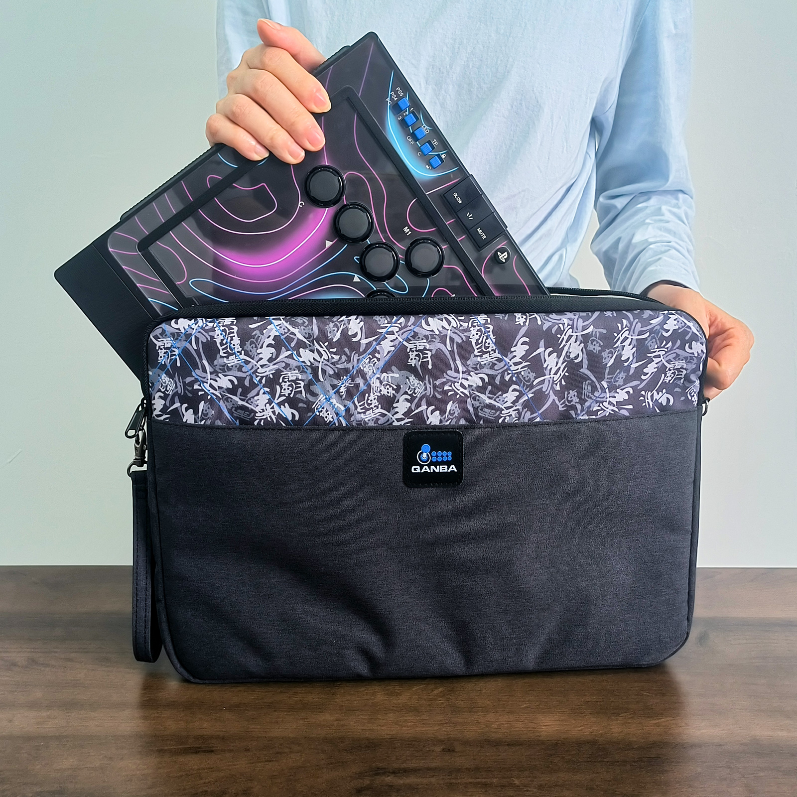 QANBA Sapphire S1 Arcade Fight Stick Backpack   Portable Gaming Controller Carry Bag  Protective Travel Case