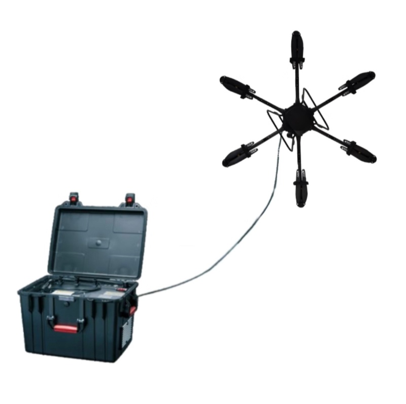 Mtow 50kg Tethered Drone Powered by Tether Power Station