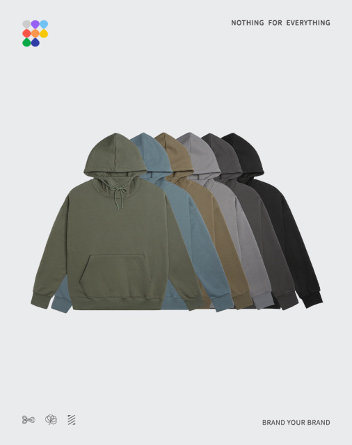 350g Fleece Loose Turtleneck Hoodie