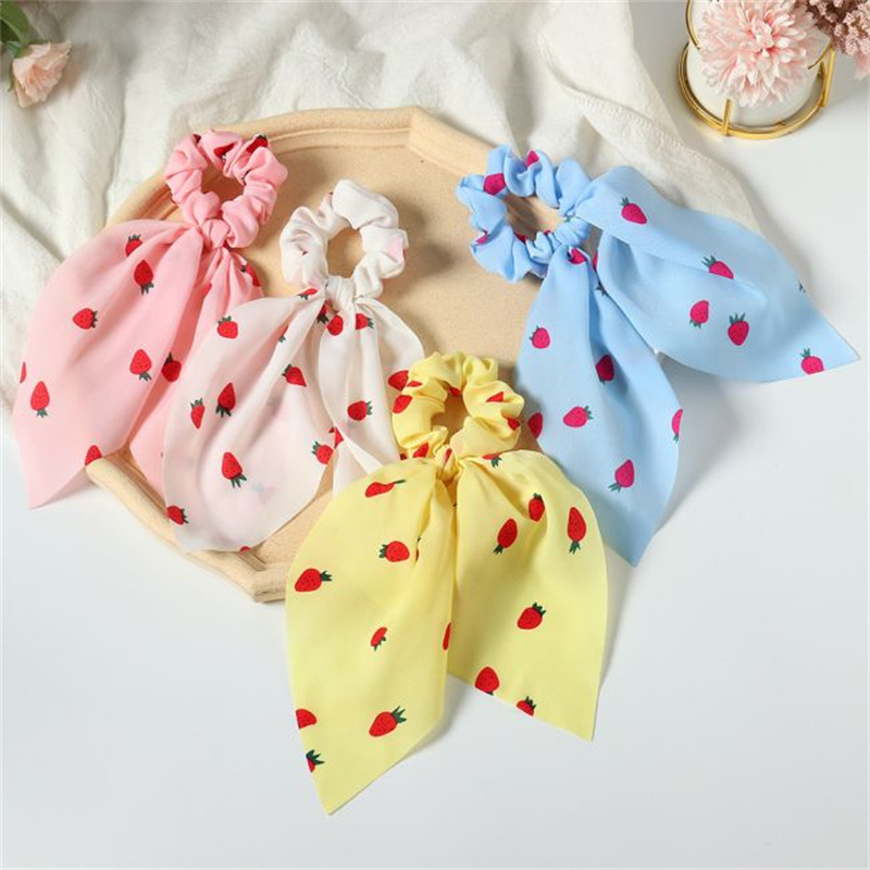 Bow-knot Strawberry Hair Scrunchies Distributor