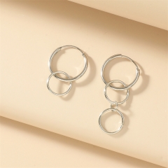Wholesale Jewelry Asymmetric Circle Drop Earrings