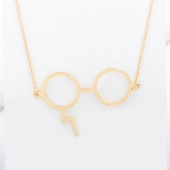 Wholesale Jewelry Harry Potter Glasses Shape Pendant Necklace