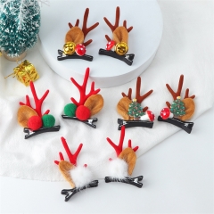 Cute Two Outfit Children Christmas Hair Clips Supplier