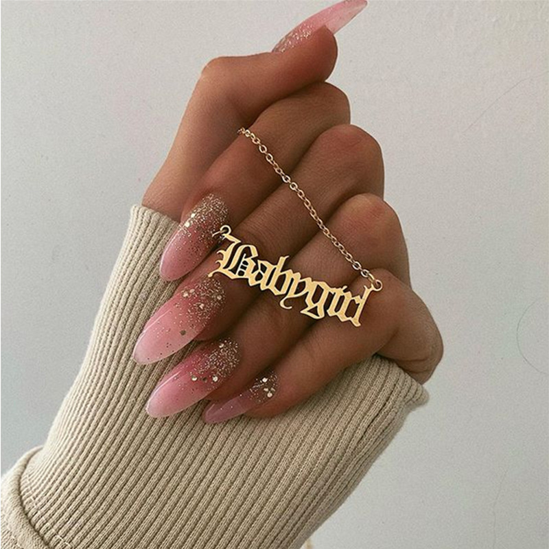 Fashion Babygirl Design English Letters Necklace Accessories Manufacturer