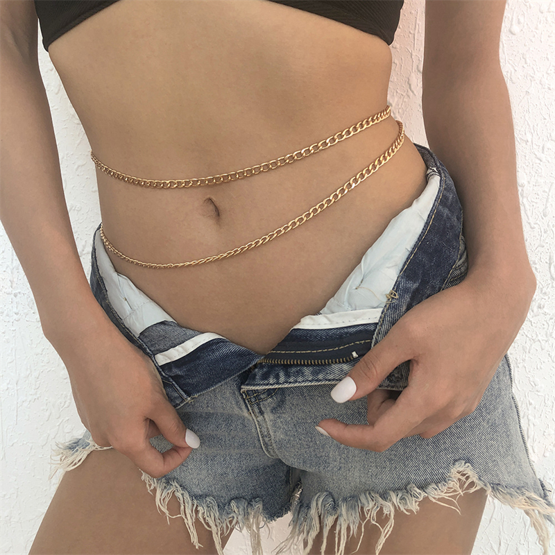 Simple Hip-hop Punk Style Double-layer Body Chain Manufacturer