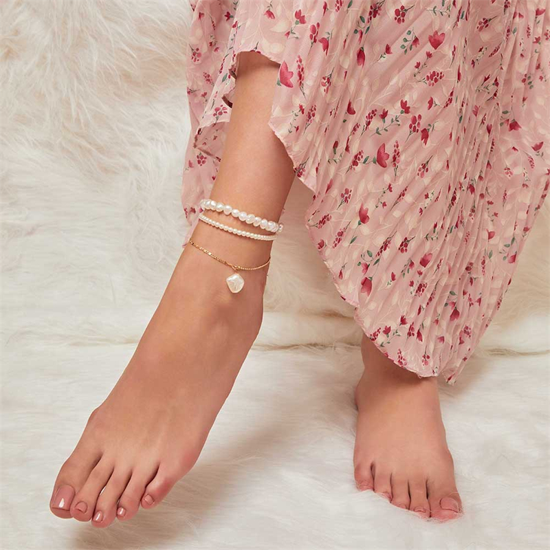 Style  Beach Series Holiday Style Pearl Anklet Bracelet Manufacturer