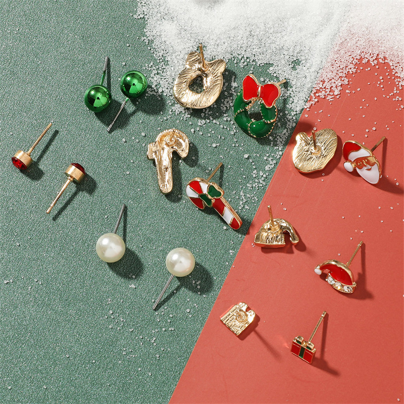 Christmas Earrings Combination Set Fashion Cartoon Distributor