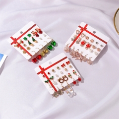 Santa Claus Oil Drop Earrings Bells 12-piece Set Distributor