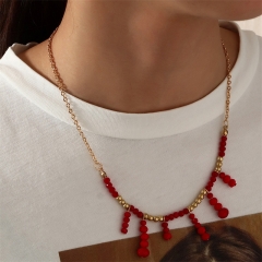 Halloween Blood Drop Shaped Necklace Personality Exaggerated Funny Red Necklace Distributor