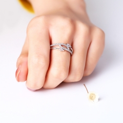 Style Zircon Simple Ring Valentine's Day Gift Tail Ring Supplier