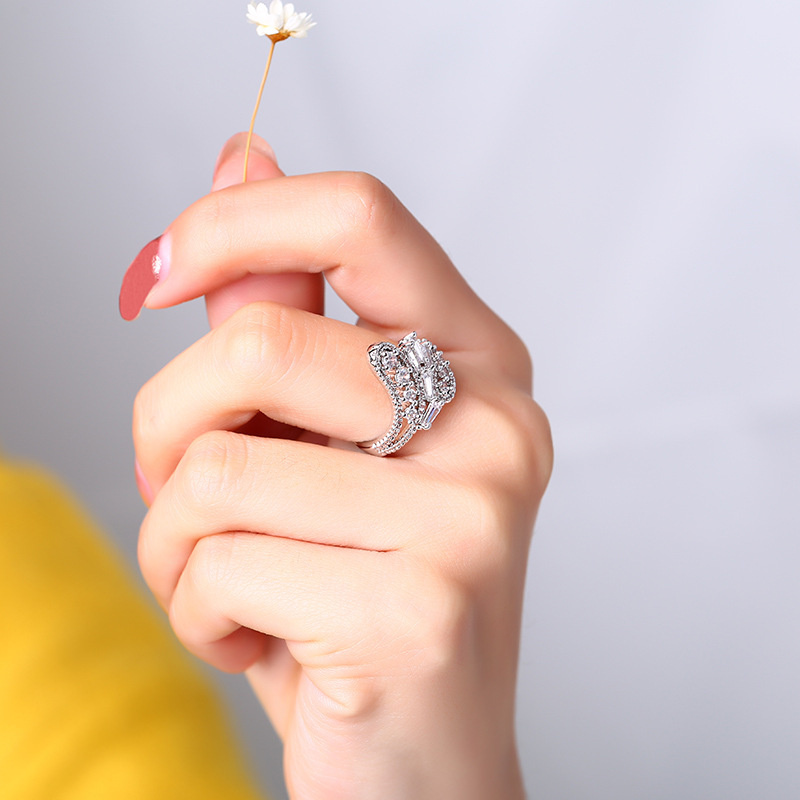 Wholesale Zircon Ring Tail Ring