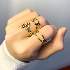 Product Ring Geometric Chain Open Fashion Ring Supplier