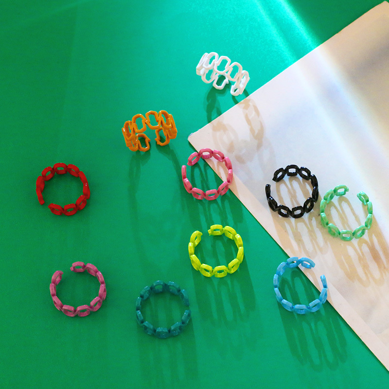 Fashion Personality Cool Color Drip Open Ring Supplier