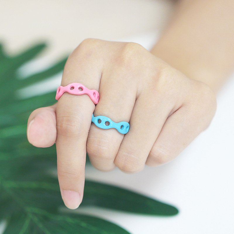 Wholesale Design Color Ring Creative Personality Ring Macaron Cool Ring Candy Color