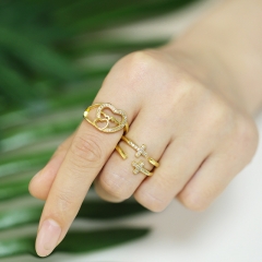 Korean Version Of The Cool Current Double Cross Ring Supplier