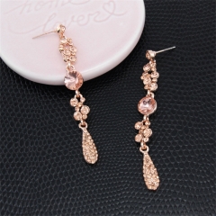 Wholesale Korean Version Of Long High-end Rhinestone Earrings Bridal Jewelry Earrings