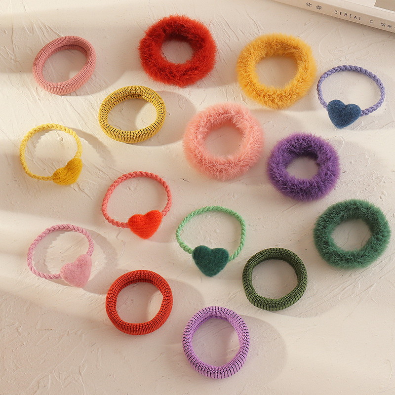 Wholesale Jewelry The  Korean Version Of The  Woolen Yarn Love Braided Hair Tie Cute Girl Headband