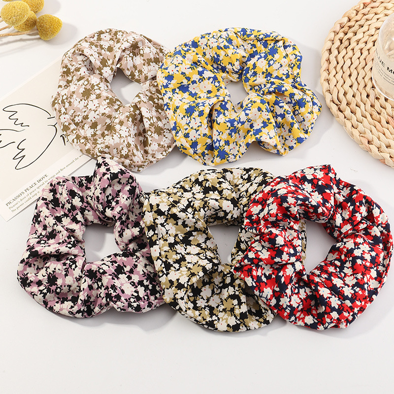 Wholesale Jewelry Korean Style Polka Dot Fiber Hair Tie Floral Cute And Cute Hair Tie