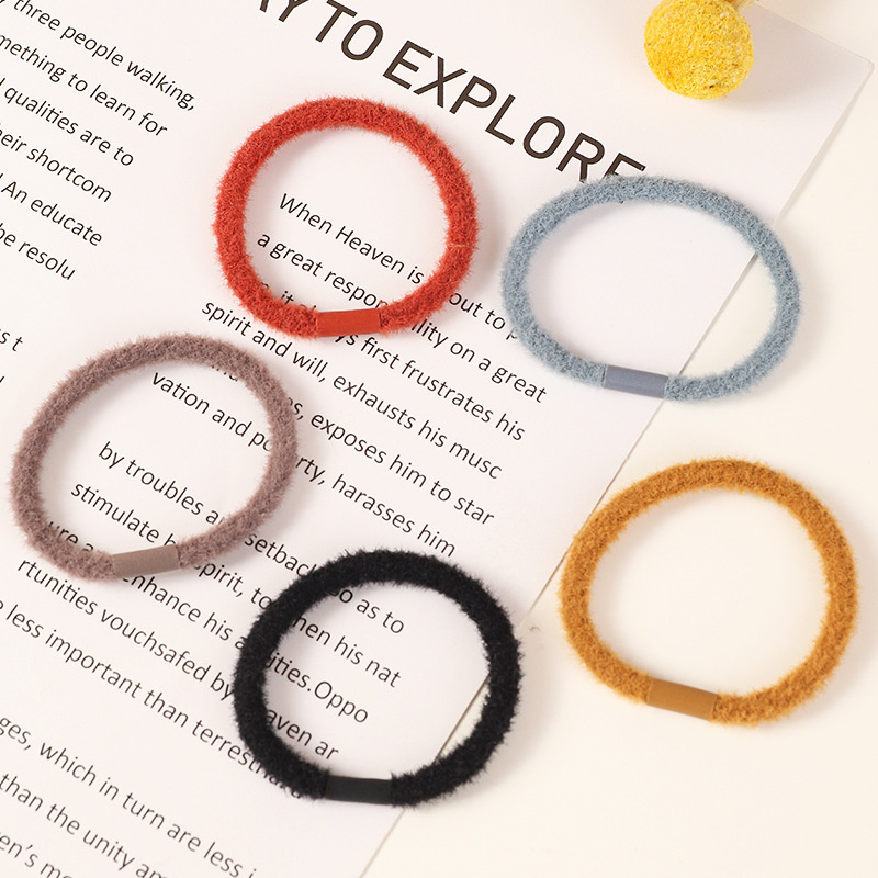 Wholesale Jewelry Korean Durable Elastic Tie Hair Basic Hair Tie Ponytail Rope Girl