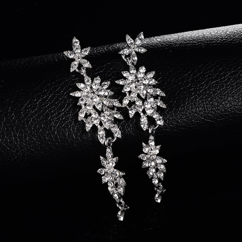 Wholesale Products Accessories Earrings Popular Diamond Earrings Bridal Wedding Earrings