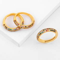 Wholesale Earrings Creative Gold-plated Ring Color Personality Geometric Open Ring