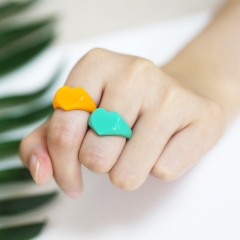 Retro Color Dripping Fashion Personality Simple Trendy Macaron Heart Ring Supplier