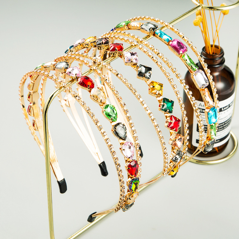 Wholesale Jewelry Korean Headband High Quality Simple Alloy Multi-layer Fashion Color Hollow Hair Accessories