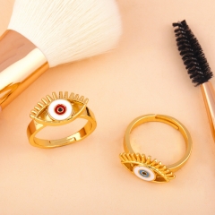 Wholesale Creative Design Eye Dripping Oil Ring Devil's Eye Ring Open Ring