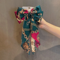 Wholesale Jewelry Korean  Big Bow Floral Long Ribbon Hairpin