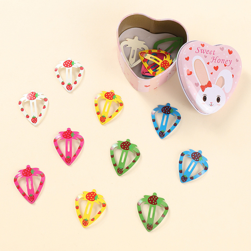 Wholesale Jewelry Fruit Hairpins Baking Varnish Strawberry Cherry Pineapple Banana Cute Hair Accessories