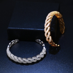 Wholesale Fashion Zircon Open Bracelet Creative  Personality Exquisite Bracelet Accessories