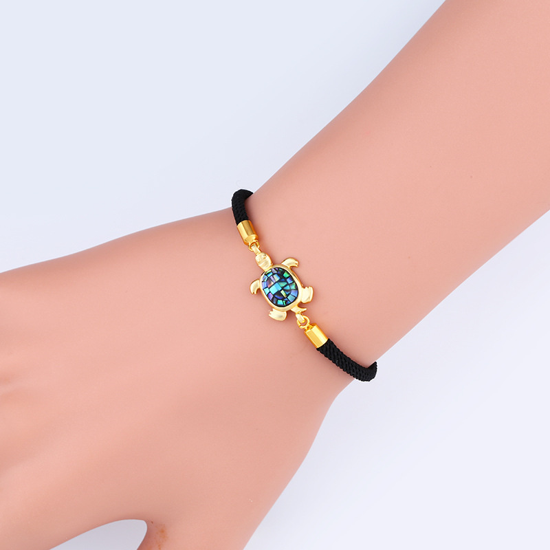 Korean Fashion Exquisite Red String Shell Turtle Pattern Gold-plated Bracelet Manufacturer
