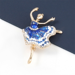 Wholesale Bar Alloy Dripping Diamond Dancing People Brooch Fashion Trend