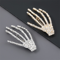 Wholesale Chic Personality Alloy Diamond-encrusted Palm Brooch Popular